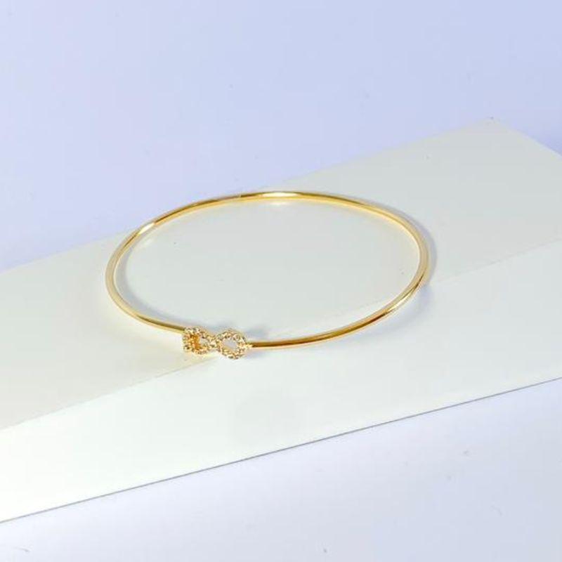 Pulseira Bracelete Infinito Ouro