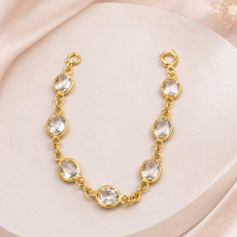 Pulseira Cristais Grandes