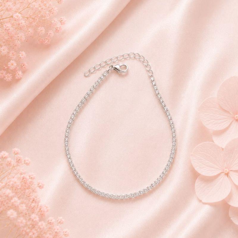 Pulseira Riviera Cristal Prata