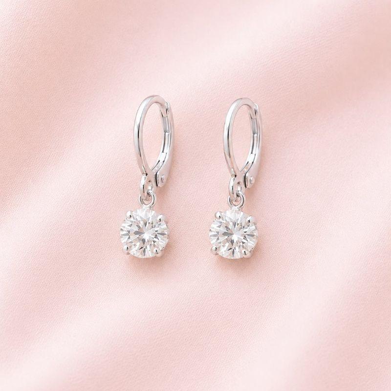 Brinco Argola c/ Zirconia Prata