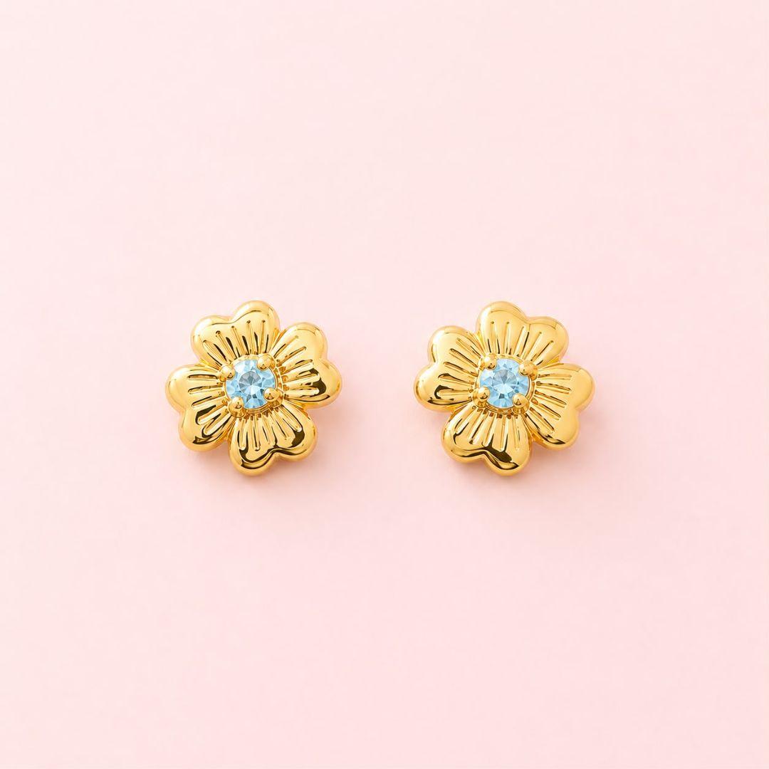 Brinco Mini Flor c/ Zirconia