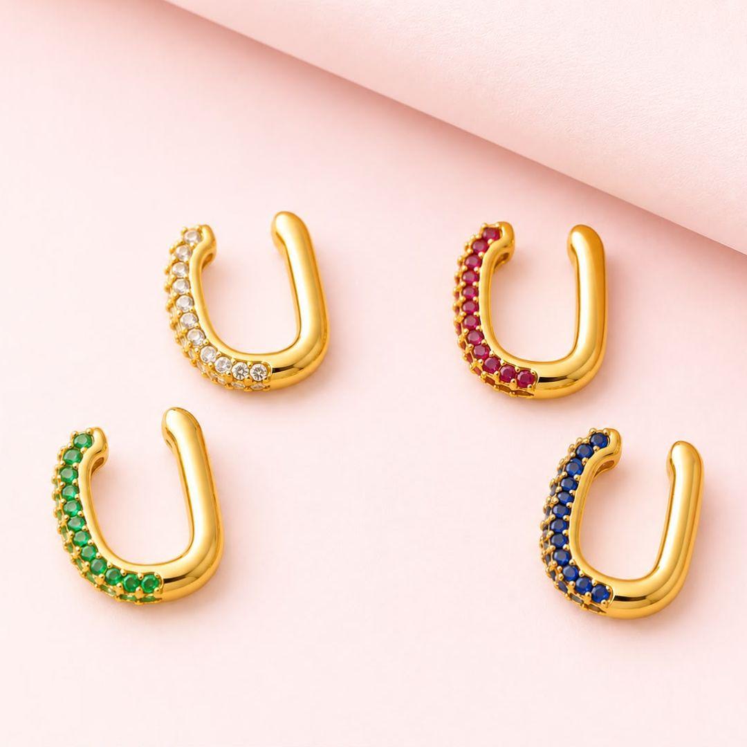 Brinco Piercing Tira Cravejada