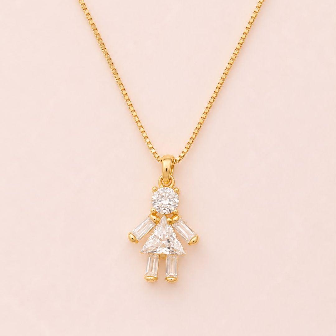 Colar Filho(a) Zirconia Cristal